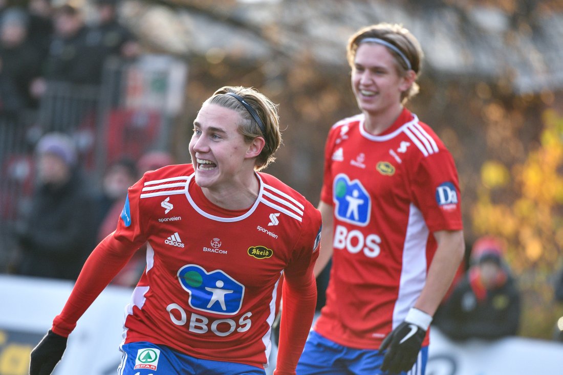 Emil var del av kampen mot Rosenborg 2 som endte med opprykk i 2021