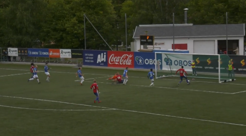Matarr Kah scorer sin første for sesongen.